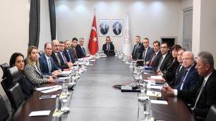 MINISTER ÖZER AND MINISTRY OFFICIALS HOLD MEETING ON TRNC